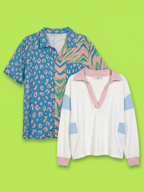 SO Tops - White Top Pink Accents & Pink Cheetah(xXL) duo vids below 📹🔥❣️